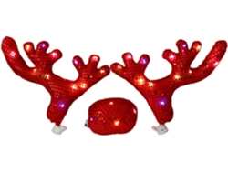 Decoraciones Navideñas Para Coches: Bonitas, Divertidas E Impermeables | Adornos De Astas De Ciervo Para Exteriores