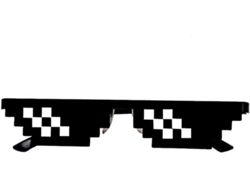 Juguete Divertido De Primera Calidad Para Niños, Gafas Thug Life 8 Bit Pixel Deal With It, Gafas De Sol Unisex, Juguete B-