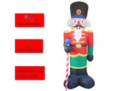 Cascanueces Inflable Navideño De 2,4 M Con Luces Led Para Jardín, Exterior, Navidad, Año Nuevo, Fiestas, Vacaciones, Hogar, Etc.