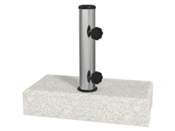 Base Sombrilla 25kg Semicircular Granito Ø32-48mm Jardín Balcón