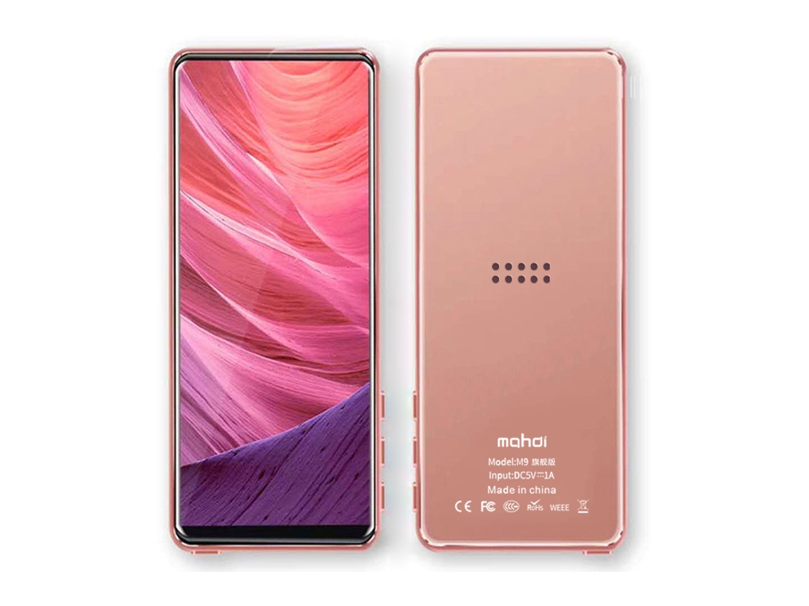 MP3 YIZHOOD M9 Bluetooth 5.0 Pantalla táctil HD HIFI de 3,5 pulgadas Oro rosa