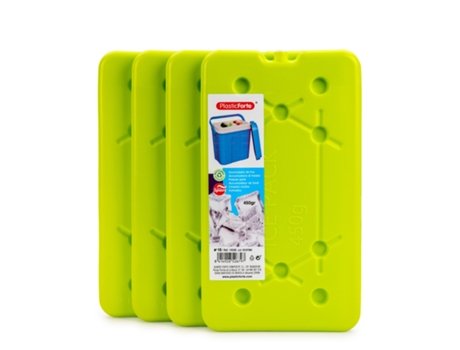 PLASTIC FORTE Lote de 4 Acumuladores de Frío Extra-Planos Nº 10 Reutilizables Pistacho