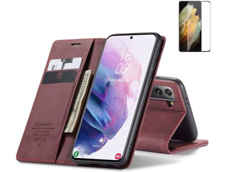 Carcasa y Protector Samsung S21 Livro Caseme Elite