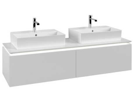 Villeroy &amp Boch Legato Vanity unit B676 1600x380x500mm 2 lavabos iluminación LED