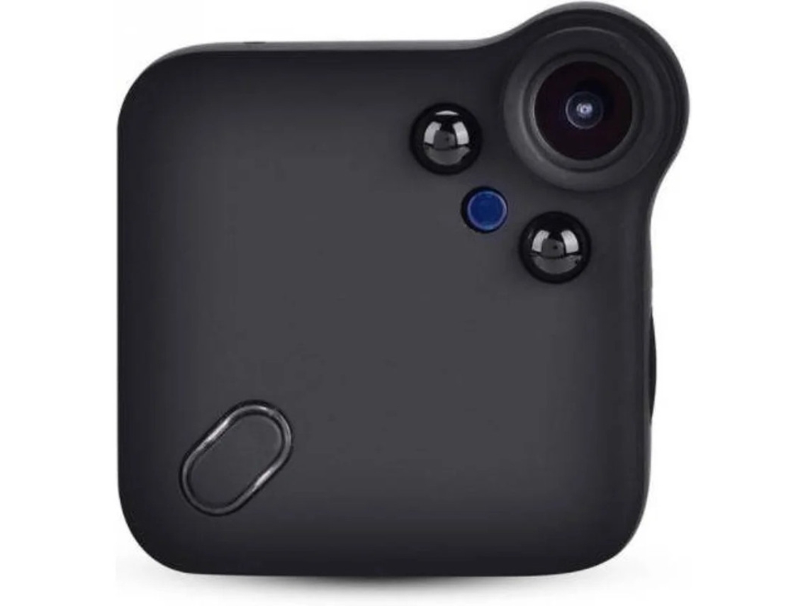 Mini cámara deportiva de 600 mAh con memoria externa, ideal para interiores y exteriores (negro)