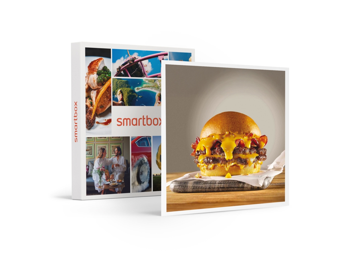 Caja regalo Smartbox con sabor crujiente y 1 menú Smash Burger para 2 personas en Hamburguesa Nostra