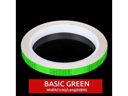 Accesorios para bicicletas, pegatinas reflectantes para bicicletas de montaña, tiras fluorescentes, reflectores luminosos, decoración para bicicletas Greenb2102