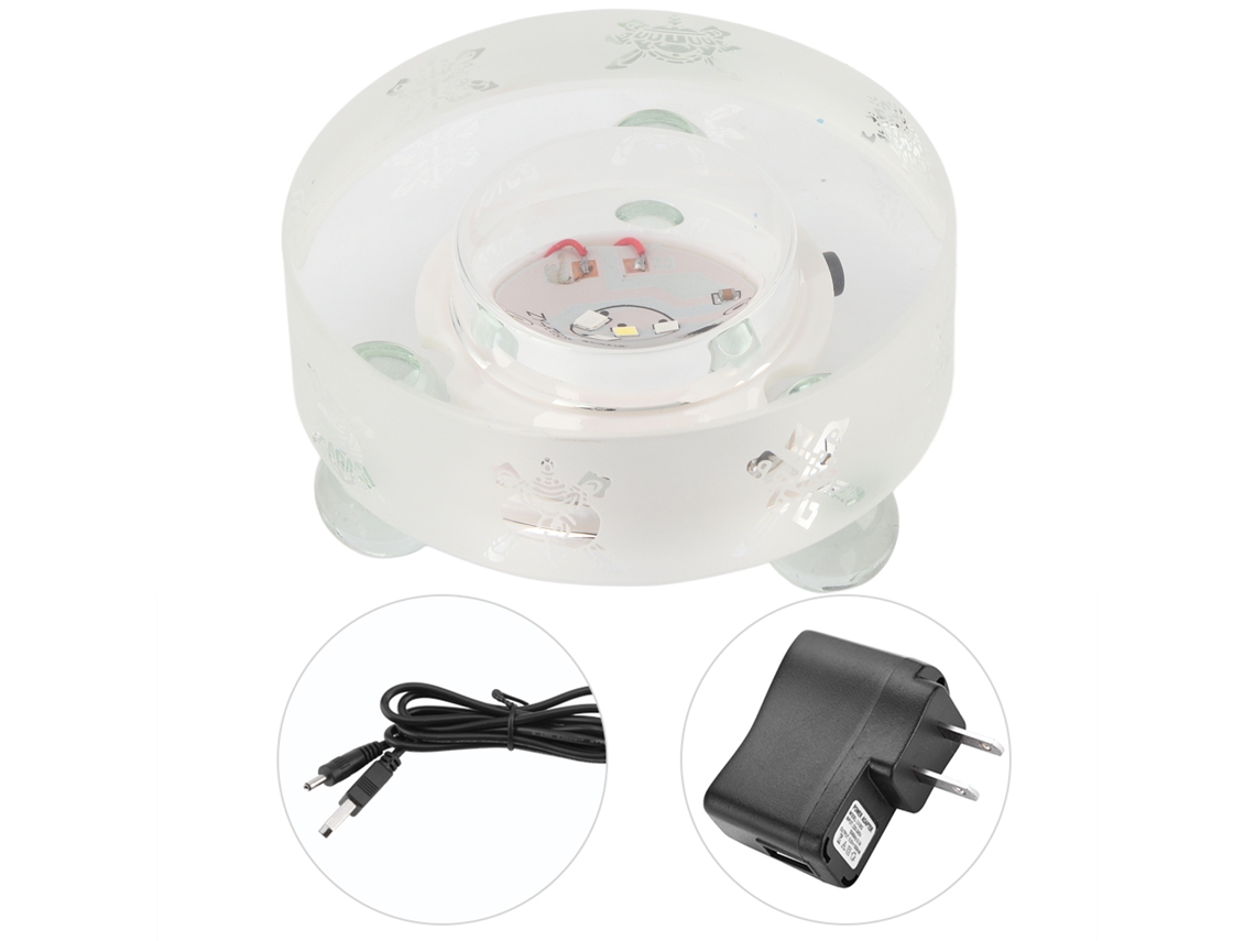 Soporte decorativo con base LED de cristal, mini Buda, bonito diseño para el hogar, Aiailikill
