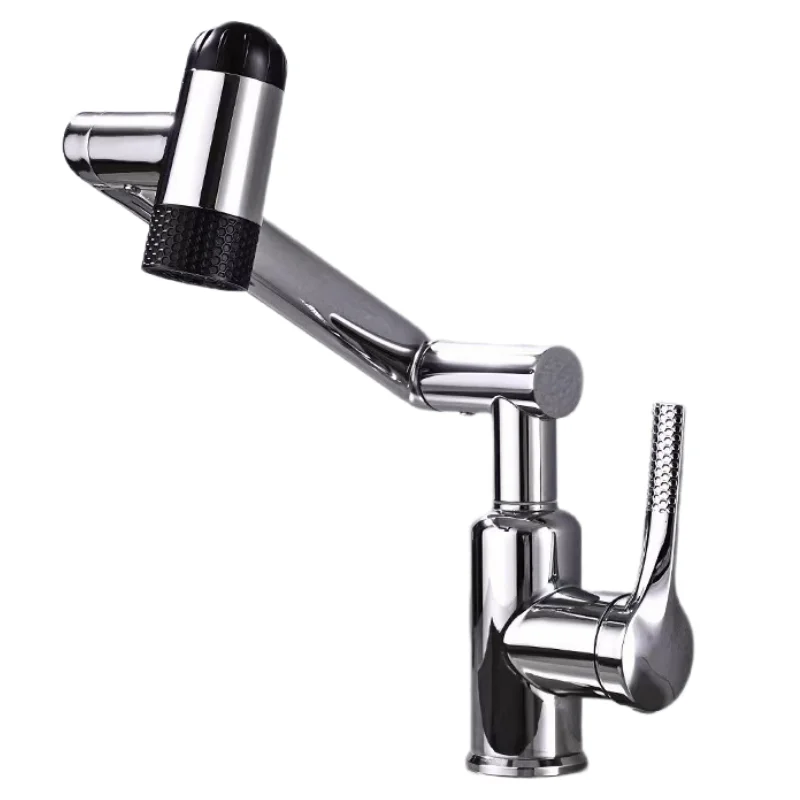 Grifo De Lavabo Multifuncional De Cuatro Modos (aleación De Cromo) Con Mezclador Giratorio De Agua Fría Y Caliente.