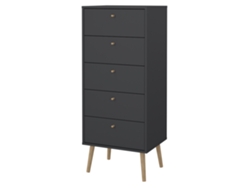 Cómoda TVILUM Braga 5 Cajones (LAP 50,2 x 120,1 x 39,1 cm - Gris)