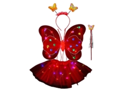 Accesorios De Disfraces Led, Faldas Para Niñas, Falda De Mariposa Luces Disfraz Nuevo
