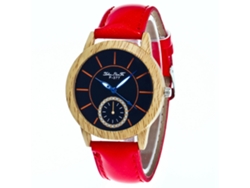 Reloj De Cuarzo Con Correa De Cuero Pu Para Mujer, Dial Redondo Simple, Moda