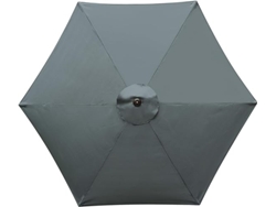 Funda de repuesto para sombrilla de patio de 2 m de diámetro y 6 varillas, color gris Siurn