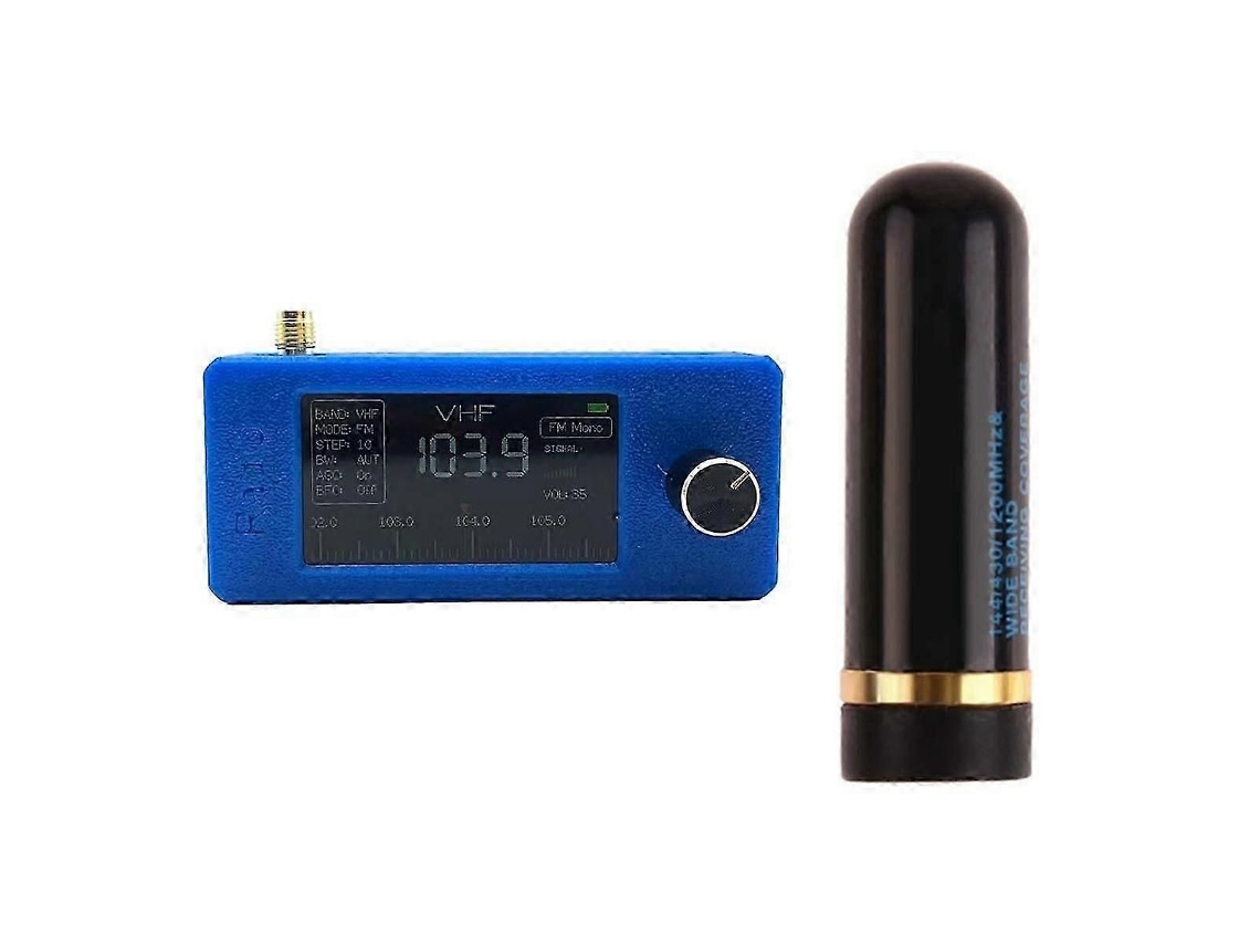 Radio portátil de bolsillo de 0,5 kHz y 181 MHz con pantalla IPS de 1,9 pulgadas, receptor de antena, todas las bandas S HF SW MW VHF C GOKOCO