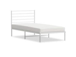 Maison Exclusive - Estructura Cama Sin Colchón Con Cabecero Metal Blanco 100x200cm