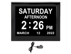 Reloj Digital De 8 Pulgadas Con Calendario Diario, Recordatorios De Medicamentos Y Alarmas, Enchufe Estadounidense.