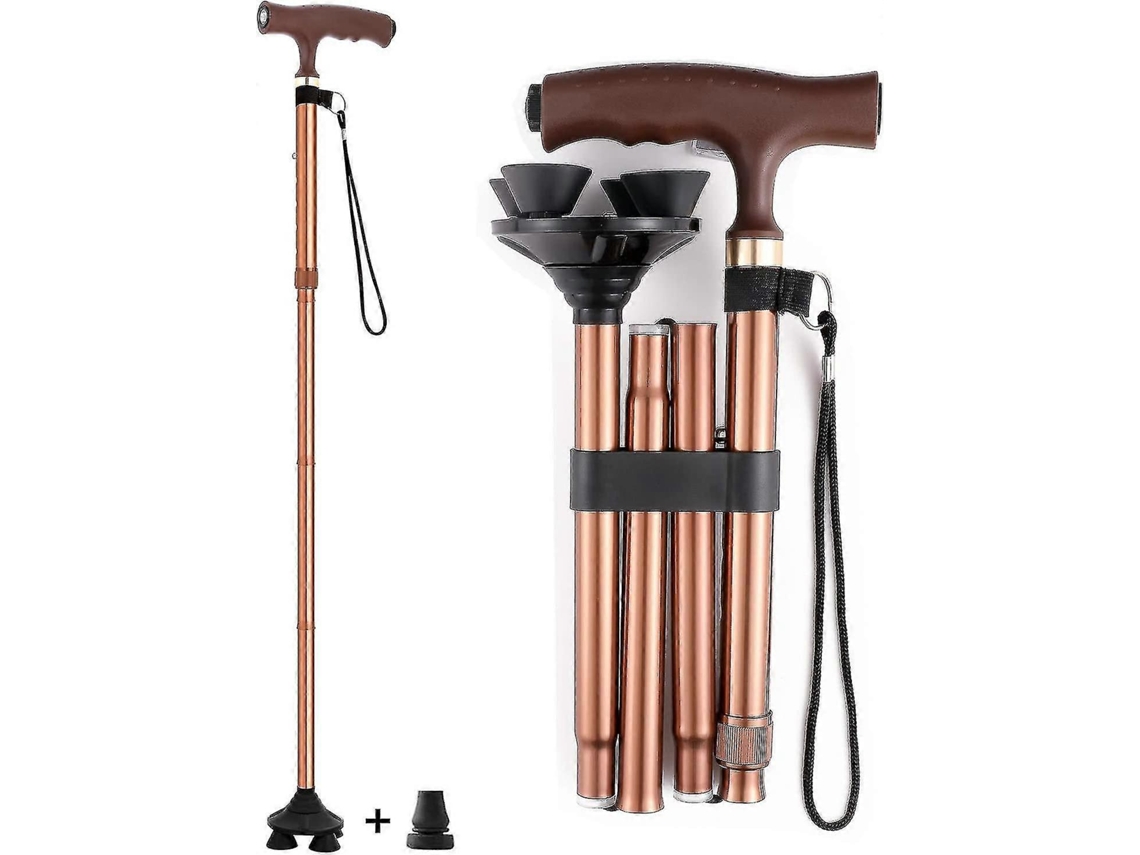 Bastón, bastón plegable para hombres y mujeres, bastón portátil con asa.