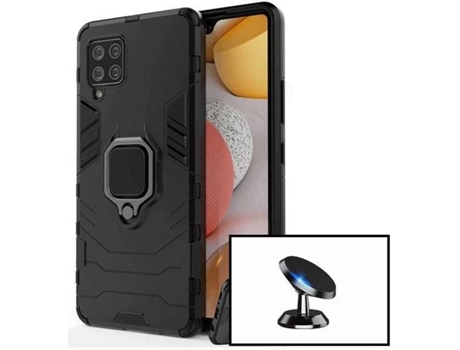 Kit Soporte Magnético y Funda Samsung Galaxy A42 5G Negro