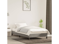 Estructura De Cama Sin Colchón Terciopelo Gris Claro 80x200 Cm