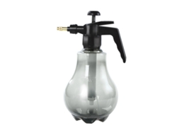 Botella pulverizadora de agua de 1,5 l de gran capacidad, de plástico, con boquilla ajustable para jardín y hogar, color gris ahumado.