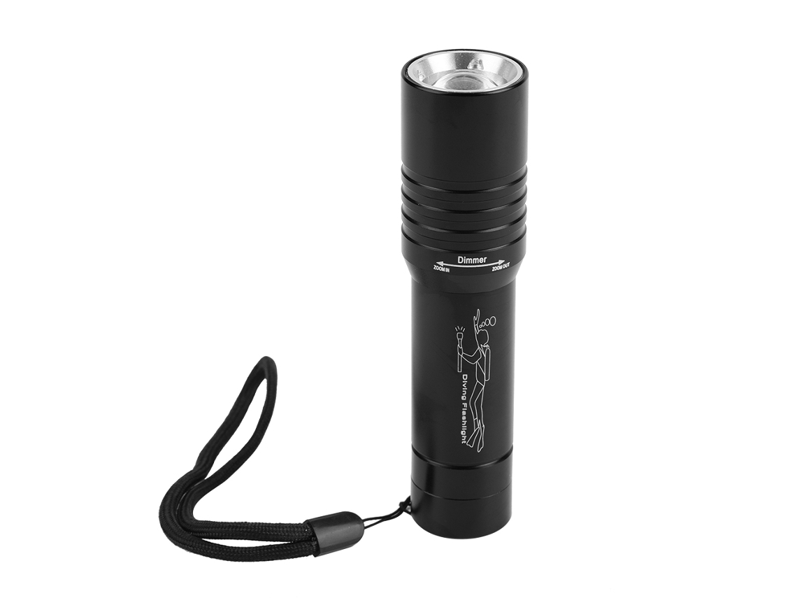Yncm2026-linterna Subacuática Led Zoomable 1200lm Impermeable Para Buceo Con Batería