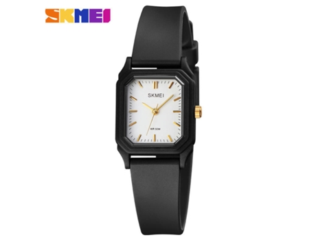 Reloj de Pulsera para Mujer, Relojes analógicos Ultrafinos Impermeables de Cuarzo Cuadrado para niñas Estudiantes-Superficie de Oro Negro LUUCOZK