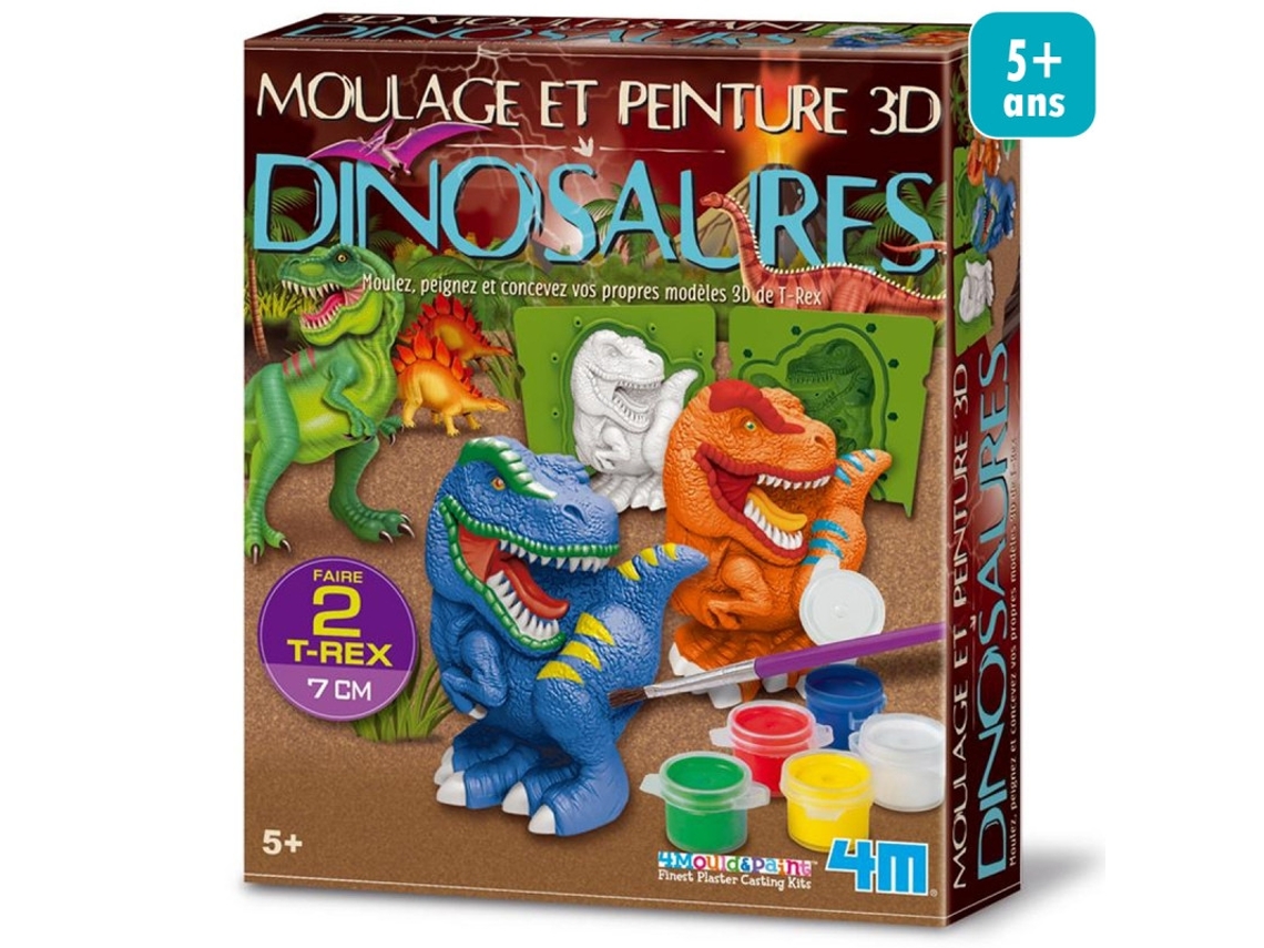 Kit de moldeo y pintura 3D - Dinosaurios