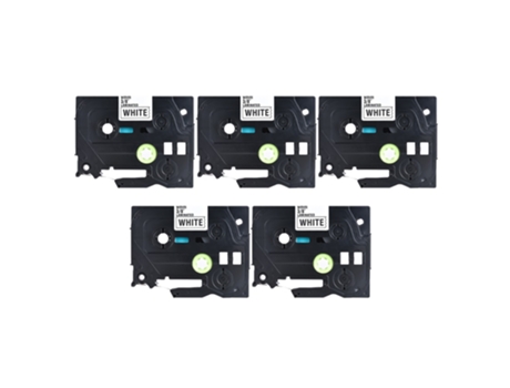 Cinta de etiquetas laminada negra sobre roja Compatible con impresora de etiquetas Brother P-touch PT-1010/PT-2100/PT-18R/PT-E200/PT-9500 9mm * 8m #6