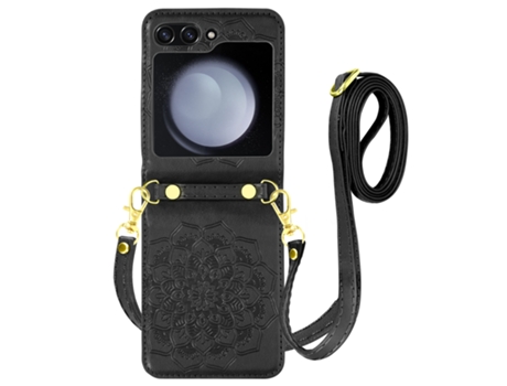 Funda para Samsung Galaxy Z Flip 5 AVIZAR Piel Negro
