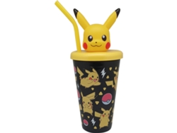 Vaso POKEMON con Tapa 3D y Pajita 500Ml Pk00028