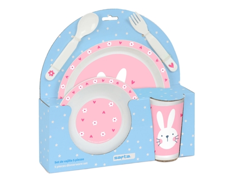 Set de Menaje Infantil SAFTA Conejo (5 Piezas)
