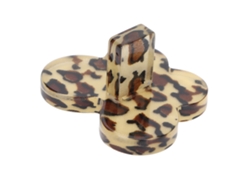 Base para uñas Rebe-base con estampado de leopardo en forma de corazón y círculo, ideal para practicar y exhibir, con un soporte en forma de mariposa.