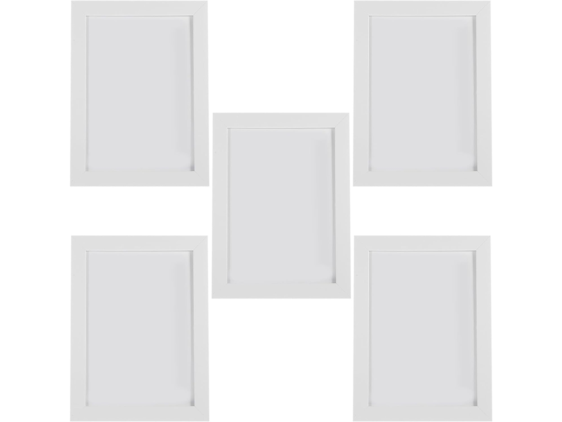 Juego 5 Marcos Fotos Pvc Transparente 13x18 Pulgadas Blancos Sencillos Decoración Creativa Paredes Oficinas