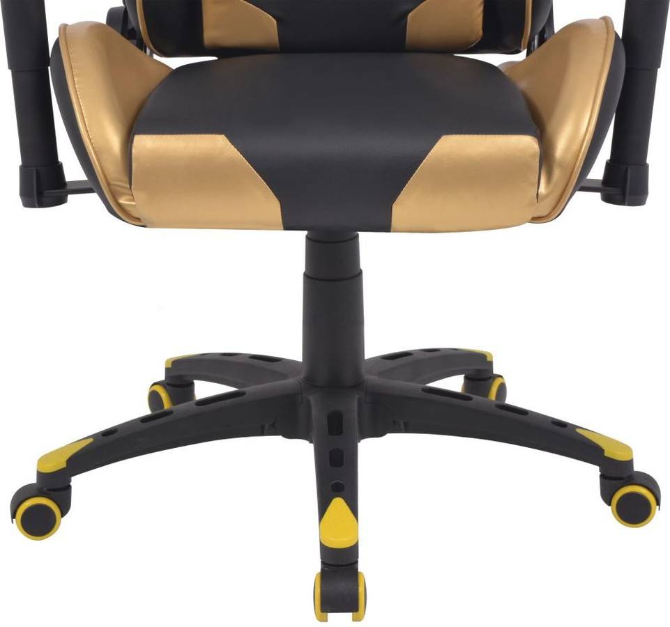 Silla Gaming Vidaxl reclinable estilo corrida piel dorado de escritorio racing cuero artificial