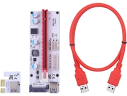Lote De 5 Adaptadores Ver008s Pci E 008s 1x A 16x Sata De 4 Pines Y 6 Pines Para Minería Usb 3.0