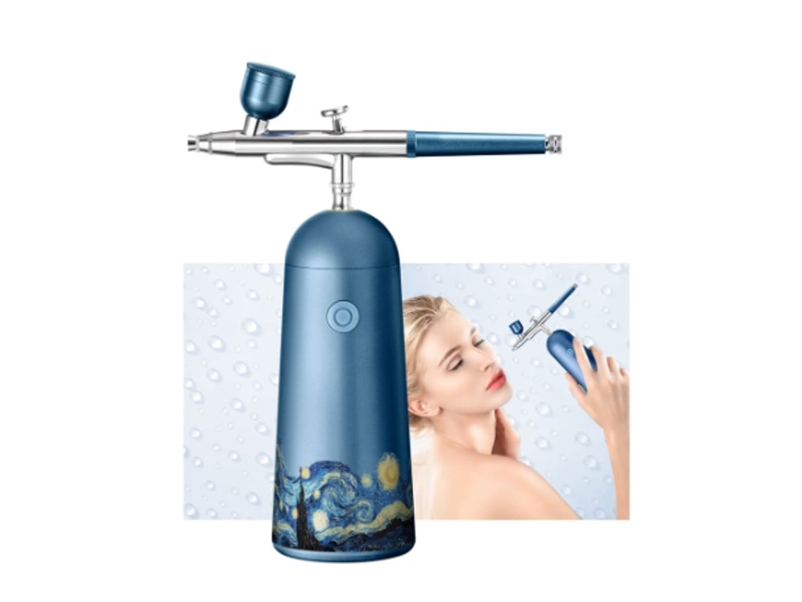 Masajeador facial, maquillaje, aerógrafo, herramienta para el cuidado de la piel, suero, tónico facial, regalo para damas, azul Yunzii