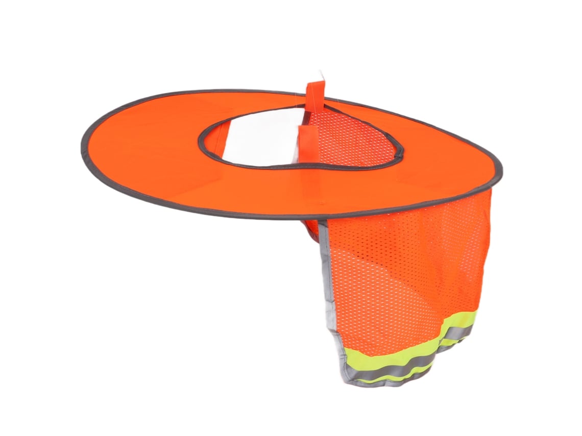 2026rebe-protector Solar Para Casco De Construcción Verano Visibilidad Alta Borde Completo Malla Cuello Rayas Reflectivas Naranja