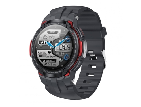 Smartwatch V6 Pantalla táctil Ecg Sangre Oxígeno Ritmo cardíaco Fitness Health Monitor Negro Rojo