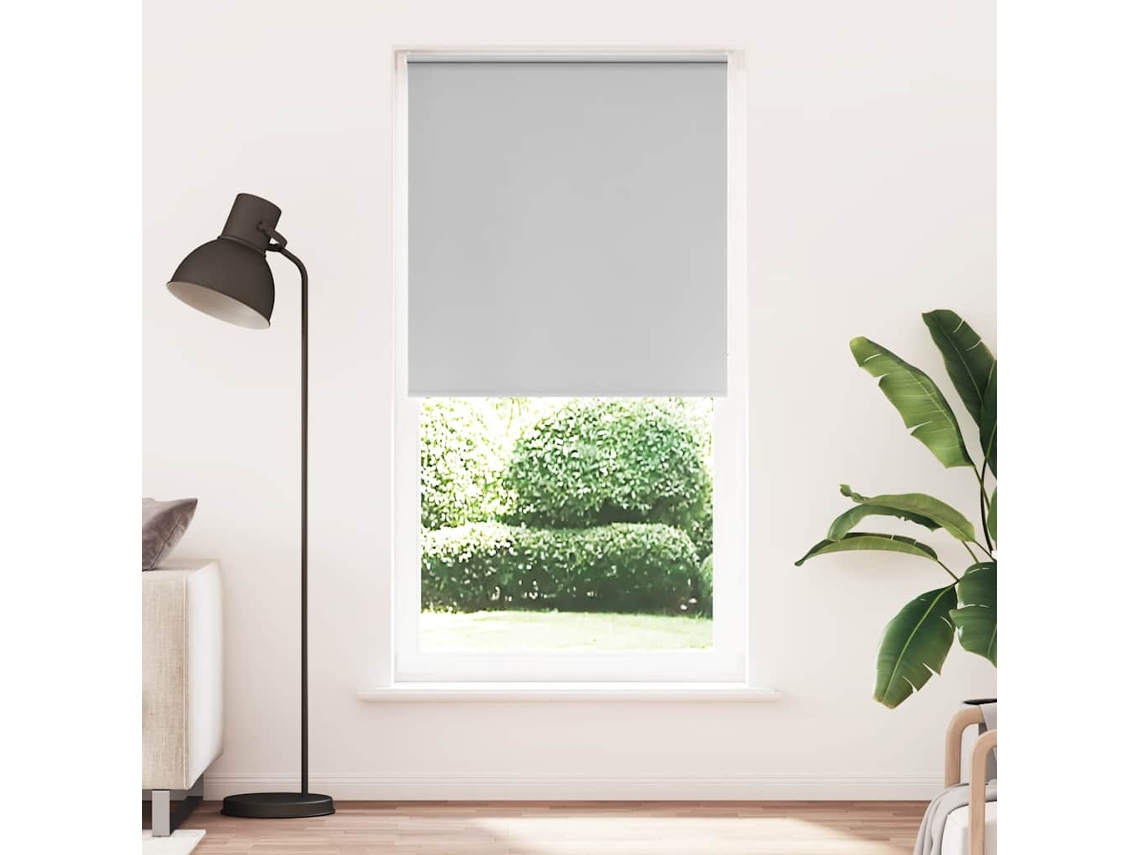 Maison Exclusive - Estor Enrollable Opaco Gris Claro 115x210 Cm Tela Ancho 110,7cm