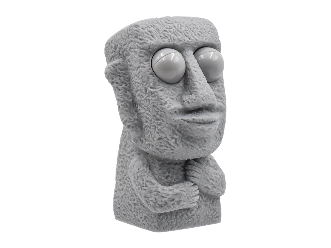Juguete De Piedra Marrón Para Apretar Con Ojos Brillantes Para Aliviar El Estrés