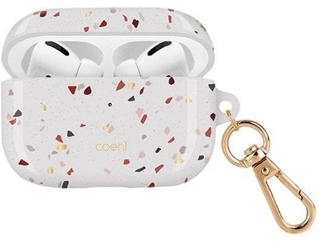 Funda AirPods Pro UNIQ Etui Terrazzo (Blanco)