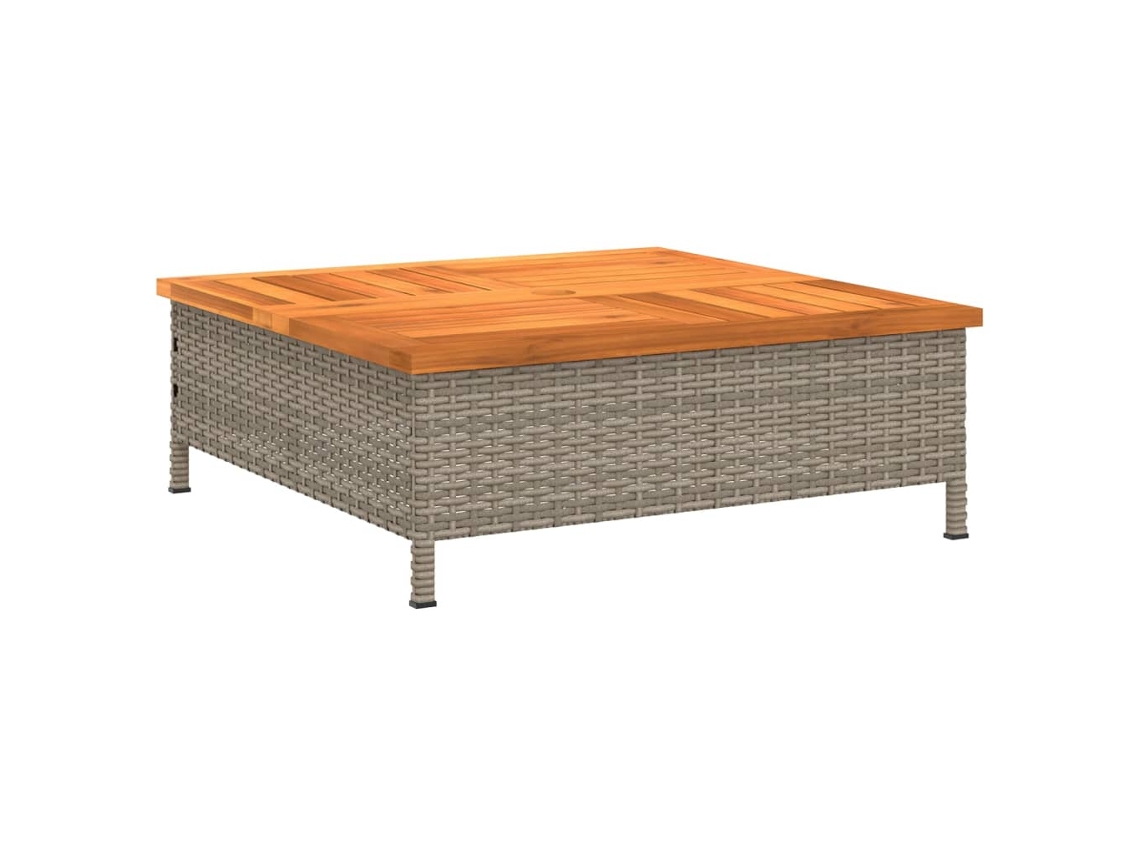 Funda para Base de Sombrilla 70x70x25 cm Mimbre y Acacia Gris MAISON EXCLUSIVE