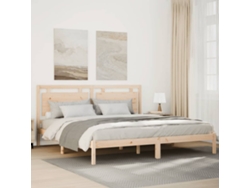 Cama Extralarga Sin Colchón Madera Maciza 180x210 Cm