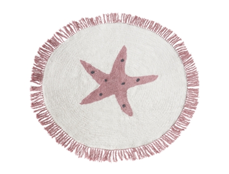 Tapetes para Niños BELIANI Stars de Algodón Blanco 120X120