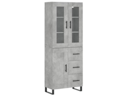 Maison Exclusive - Aparador Alto Madera Contrachapada Gris Hormigón 69,5x34x180 Cm