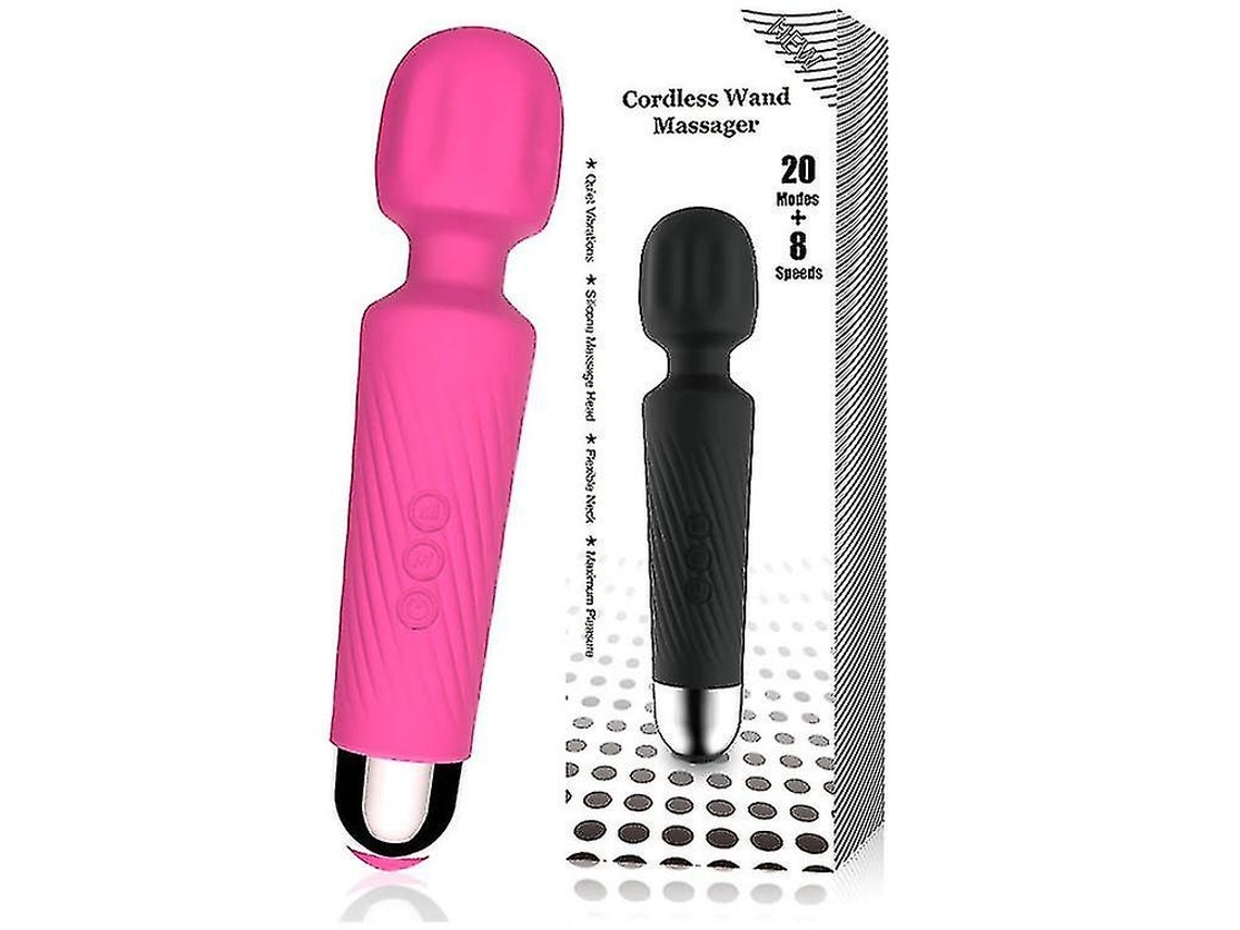 YEMAESRE Ccr0317Zzh25 Masajeador personal inalámbrico con 8 velocidades variables y 20 modos de vibración rosa