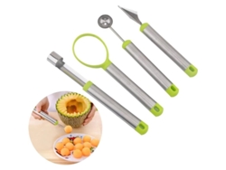 Set 4 Herramientas De Frutas Acero Inoxidable Cuchara Pelador Spoon Para Manzana Melón Regalo