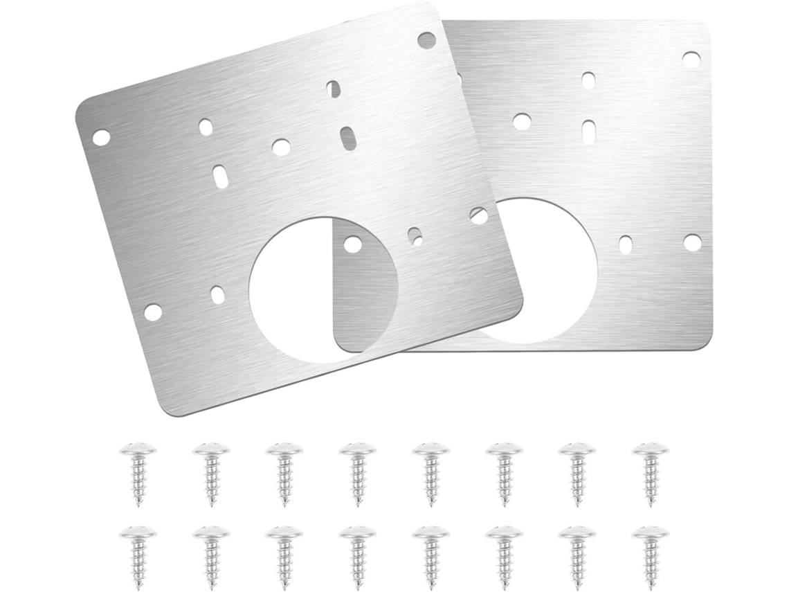 Puerta De Acero Inoxidable, Kit Completo De Bisagras Para Cajón Con Placa