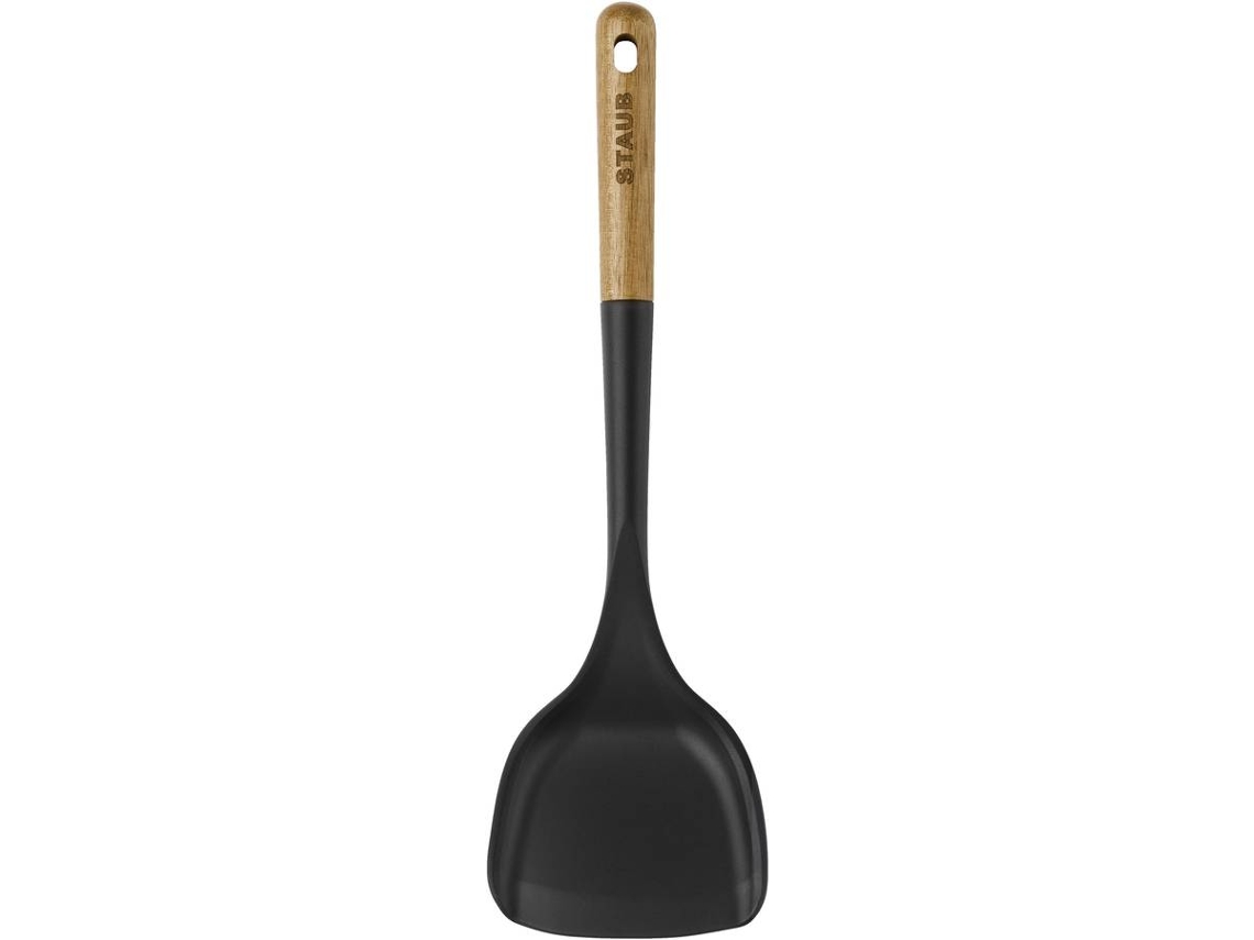 Espátula STAUB (Negro - Silicona, Madera - 31 cm)