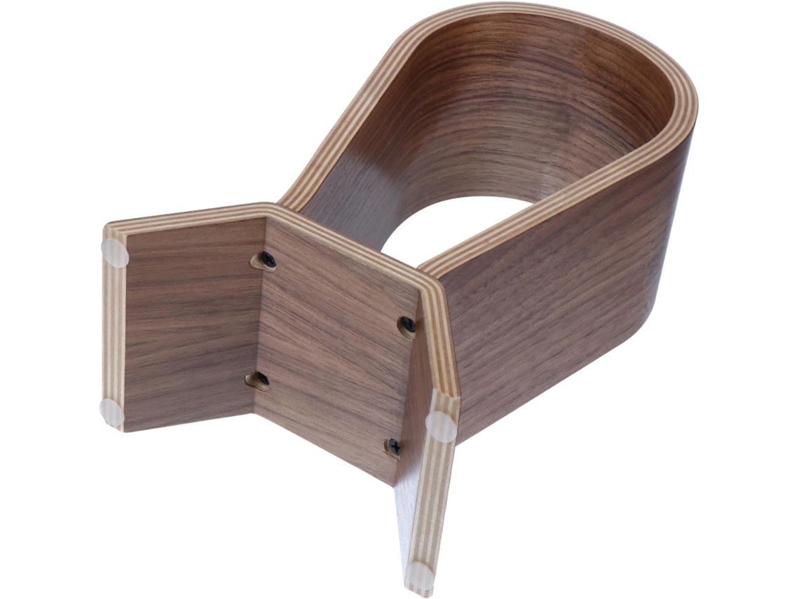 Soporte Para Auriculares De Nogal Natural, Elegante Estante De Exhibición Y Almacenamiento.
